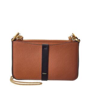 Chloé Marcie Leather Pouch On Chain, Brown